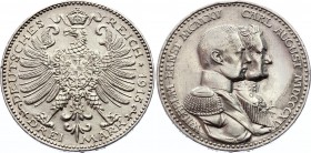 Germany - Empire Saxe-Weimar-Eisenach 3 Mark 1915 A
KM# 222. Jaeger# 163; Clausthal. Silver, AUNC; Mintage 50000. Deutsches Kaiserreich Sachsen Weimar...