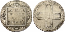 Russia 1 Rouble 1800 CM OM
Bit# 41; 2,25 Roubles by Petrov; Silver, XF-AU