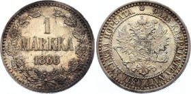 Russia - Finland 1 Markka 1866 S
Bit# 626; Silver 5.11g; Amazing Prooflike Surface!; aUNC with few minor hairlines