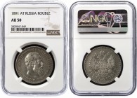 Russia 1 Rouble 1891 АГ NGC AU 50
Bit# 74; Small head; Silver