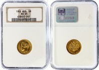 Russia 5 Roubles 1902 AP NGC MS65
Bit# 29; Gold (.900) 4.3g