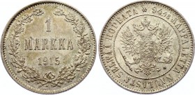Russia - Finland 1 Markka 1915 S
Bit# 401; Silver 5.08g; UNC