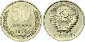 Russia - USSR 50 Kopeks 1976
Y# 133a.2; UNC