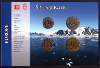 Russia Spitzbergen Set of 4 Coins 1993
KM# X# Tn5-8; UNC with Mint Luster; In 1993 the coins "Arktikugol-Spitsbergen" of four denominations were mint...