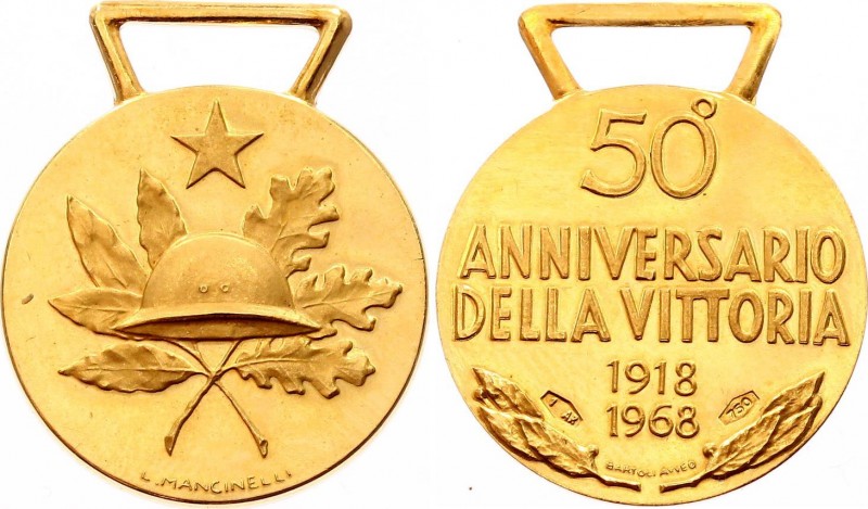 Italy Veteran Gold Medal 50th Anniversary of Victory in WWI 1918 - 1968
This me...