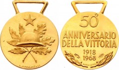 Italy Veteran Gold Medal 50th Anniversary of Victory in WWI 1918 - 1968
This medal was awarded in 1968 (50 years after the end of the war) to all sti...
