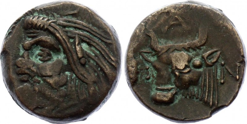 Ancient World Ancient Greece - Pantikapaion - AE 284 - 285 B.C.
Obv. Head of ol...