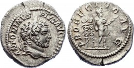Ancient World Roman Empire Caracalla AR Denarius 198 - 217 A.D.
Denarius Obv: ANTONINVSPIVSAVGBRIT - Laureate head right. Rev: PROFECTIO - Caracalla ...