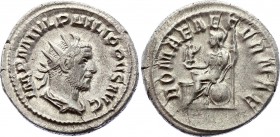 Ancient World Roman Empire Gordian III AR Antoninianus Rome Mint 240 - 241 A.D.
Silver 4.71g 23mm; RIC IV-3 70; Obv: IMP GORDIANVS PIVS FEL AVG. Radi...