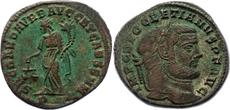 Ancient World Roman Empire Diocletian, AE Follis 284 - 305 A.D.
Follis Obv: IMP...