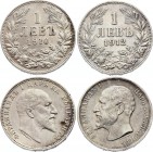 Bulgaria 1 Lev 1910 & 1912
Silver; Ferdinand I