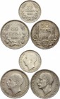 Bulgaria Lot of 3 Coins
20 & 50 Leva 1930, 50 Leva 1934. Silver, XF.