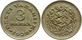 Estonia 3 Marka 1926
KM# 6; Nickel-Bronze 3,5g.