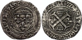 France Blanc 1488 - 1498
Silver 2.86g; Charles VIII