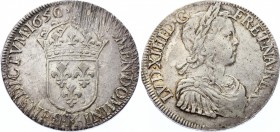 France ECU de 6 Livres 1650 K
Dy# 1469; Ludwig XIIII Bordeaux Mint, var. NA.REX.