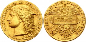 France Agricultural Competition Gold Medal 1888
Ministere De L'Agricvltvre. Alencon 1888 Concours. Obv. Head France left. Rev. Cartouche placed on agr...