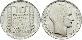 France 10 Francs 1931
KM# 908.1; Silver; AUNC