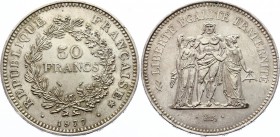 France 50 Francs 1977
KM# 941; Silver; UNC