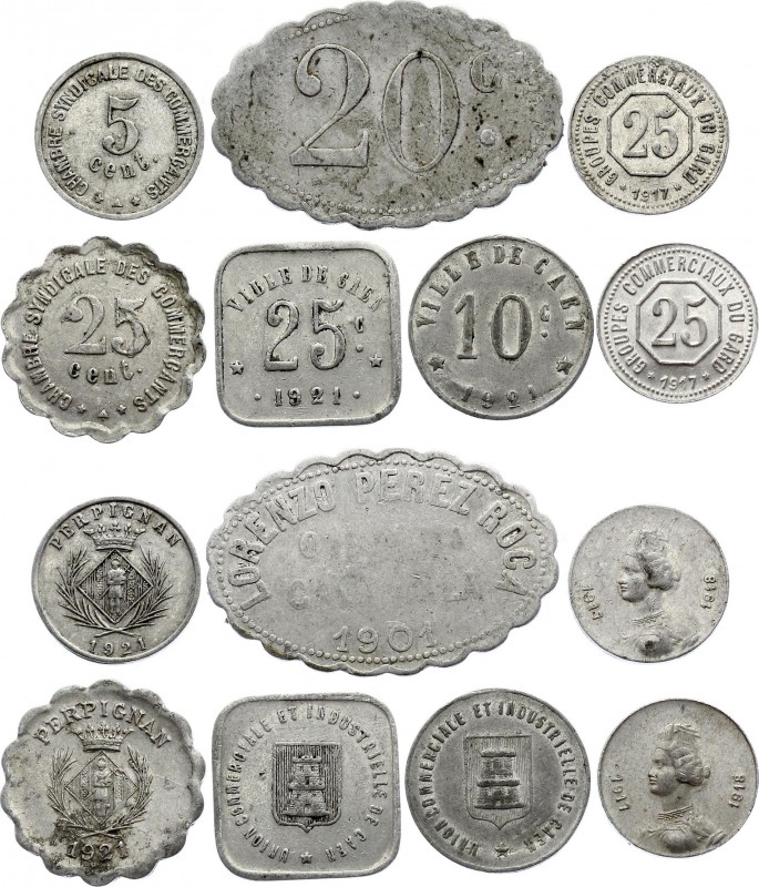 France Various Regions Lot of 7 Jetons / Tokens 1918 - 1921
Different Dates & D...