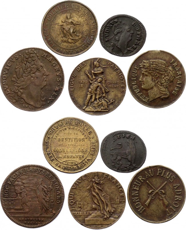 France Lot of 5 Jetons / Tokens
Different Motives & Dates