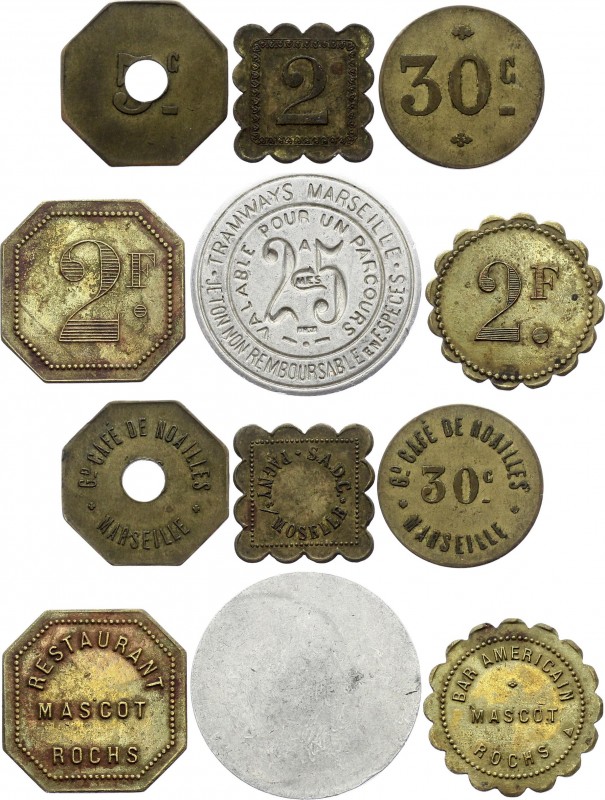 France Various Regions Lot of 6 Jetons / Tokens
Different Dates & Denominations