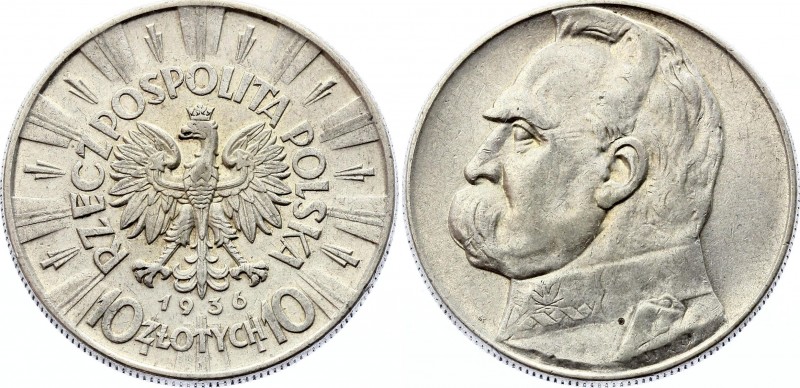 Poland 5 Zlotych 1936
Y# 28; Silver; Józef Piłsudski