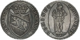 Switzerland Bern 1 Thaler 1798
KM# 164; Silver; Standing Swiss with long Sword; Tiny hole on the edge; XF+/AUNC- Amazing Toning!