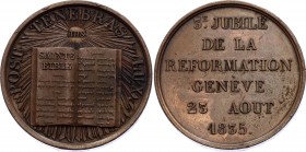 Switzerland Medal "300 Years of Reformation in Geneva" 1835
Medaillen#1559, Slg. Whiting#684, Schnell#470; Bronze 18.74g 33.5mm; Mint Luster Remains