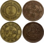China Lot of 2 Coins 1903 - 1916
Chekiang 10 Cash 1903 - 1906 (ND) (Y# 49; Copper 8.50g) & Kwangtung 1 Cent 1916 (5) (Y# 417a; Brass 6.44g)