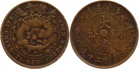 China - Fookien 20 Cash 1907
Y#11e; Bronze 13,60g.