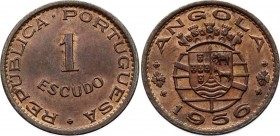Angola 1 Escudo 1956
KM# 76; UNC Mint Luster Remains Top Grade