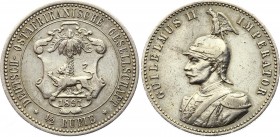German East Africa 1/2 Rupie 1891
KM# 4; Silver; Mint. 68,342. VF-XF.