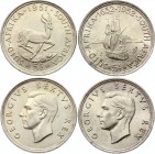 South Africa Lot of 2 Coins 1951 - 1952
5 Shillings 1951 - 1952; Silver; XF+/UNC