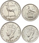Southern Rhodesia 1 & 2 Shillings 1942
Silver; George VI