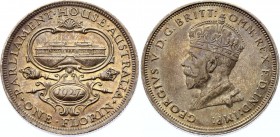 Australia 1 Florin 1927
KM# 31; Silver; Opening of (Old) Parliament House; Amazing Golden-Violet Toning