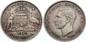 Australia 1 Florin 1939 Key Date
KM# 40; Silver; George VI; Key Date