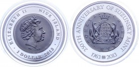 Niue Island 1 Dollar 2013 
Silver Proof; Suzunsky Mint; Mintage 1000 - Rare official coin! Price in Krause = 100$. 1 Oz 999 Silver