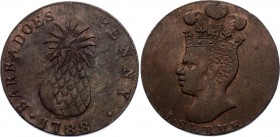 Barbados 1 Penny 1788
KM# Tn5; Copper