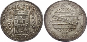 Brazil 960 Reis 1816 R
KM# 307.3; Silver