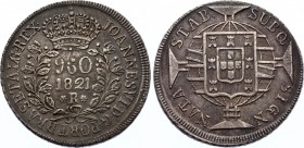 Brazil 960 Reis 1821 R
KM# 326.1; Silver