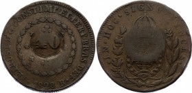 Brazil 40 Reis 1835 ND
KM# 444.2; Copper; Countermark on 80 Reis of Pedro I, KM#366.1