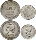Brazil Lot of 2 Coins 1889 - 1906
500 Reis 1899 & 2000 Reis 1906; Silver