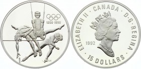 Canada 15 Dollars 1992
KM# 216; Silver Proof; 100th Anniversary of the Olympic Games