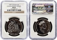 Canada 1 Dollar 1997 NGC MS 69
KM# 282; Silver; 25th Anniversary of Hockey Victory