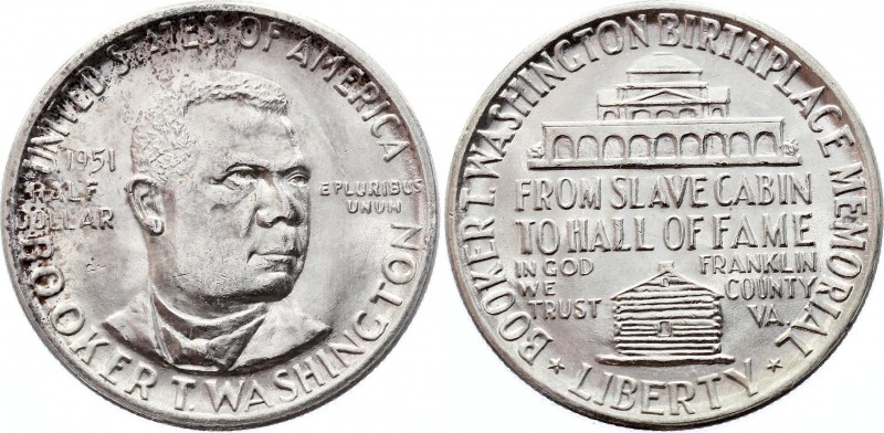 United States Half Dollar 1953 Rare! Booker T. Washington
KM# 198; Silver; Mint...