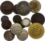 Austria Lot of 14 Coins 1800 - 1881
With Silver; Various Denominations & Dates