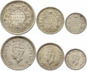 British India Lot of 3 Coins 1942 - 1944
1/4 1/2 1 Rupee 1942 - 1944; Silver