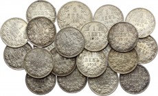 Bulgaria Lot of 22 Coins 1891 - 1913
1 & 2 Leva 1891 - 1913; Silver; Better Conditions Included