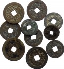China Lot of 10 Coins 1 Cash 1644 - 1911
Various Ruslers and Periods