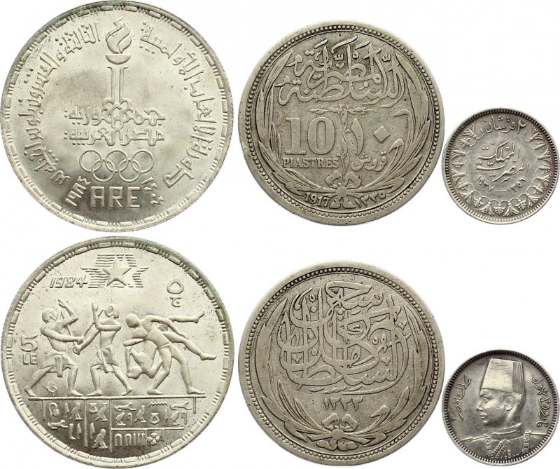 Egypt Lot of Silver Coins
3 pieces, VF-AUNC.